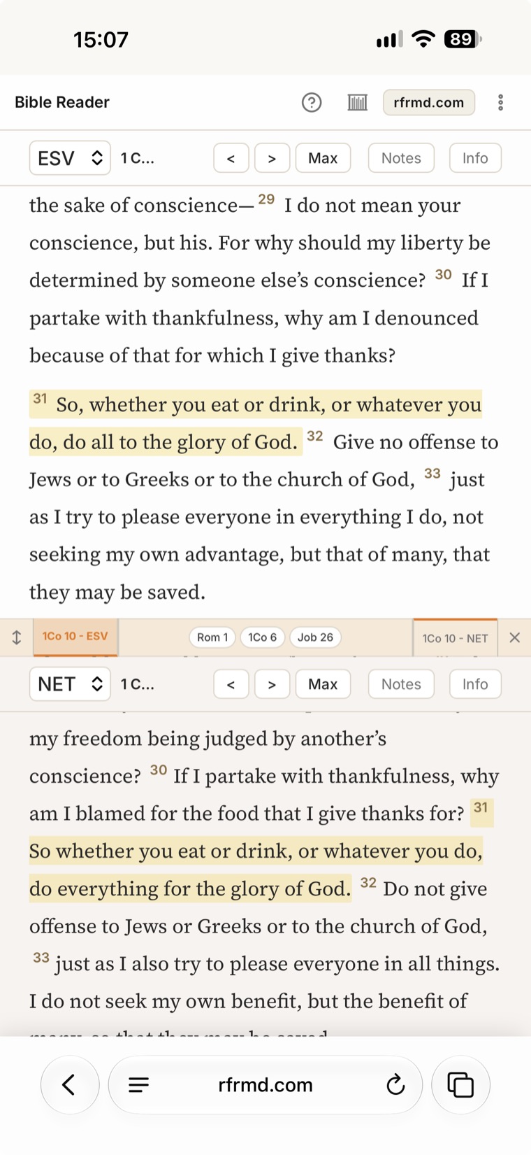 rfrmd.com: two translations side by side
