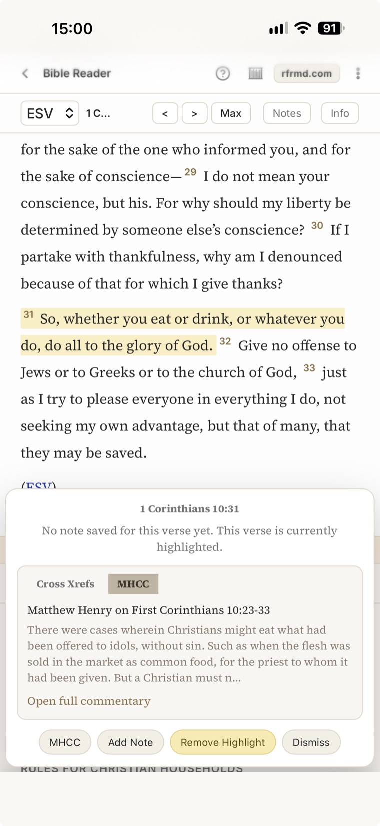 rfrmd.com: notes, highlights and Matthew Henry